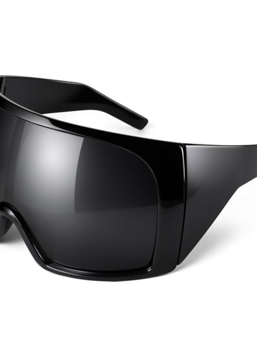 🆕 Oversized Wrap Around Sunglasses for Women Men,Futuristic Rave Curved Lens